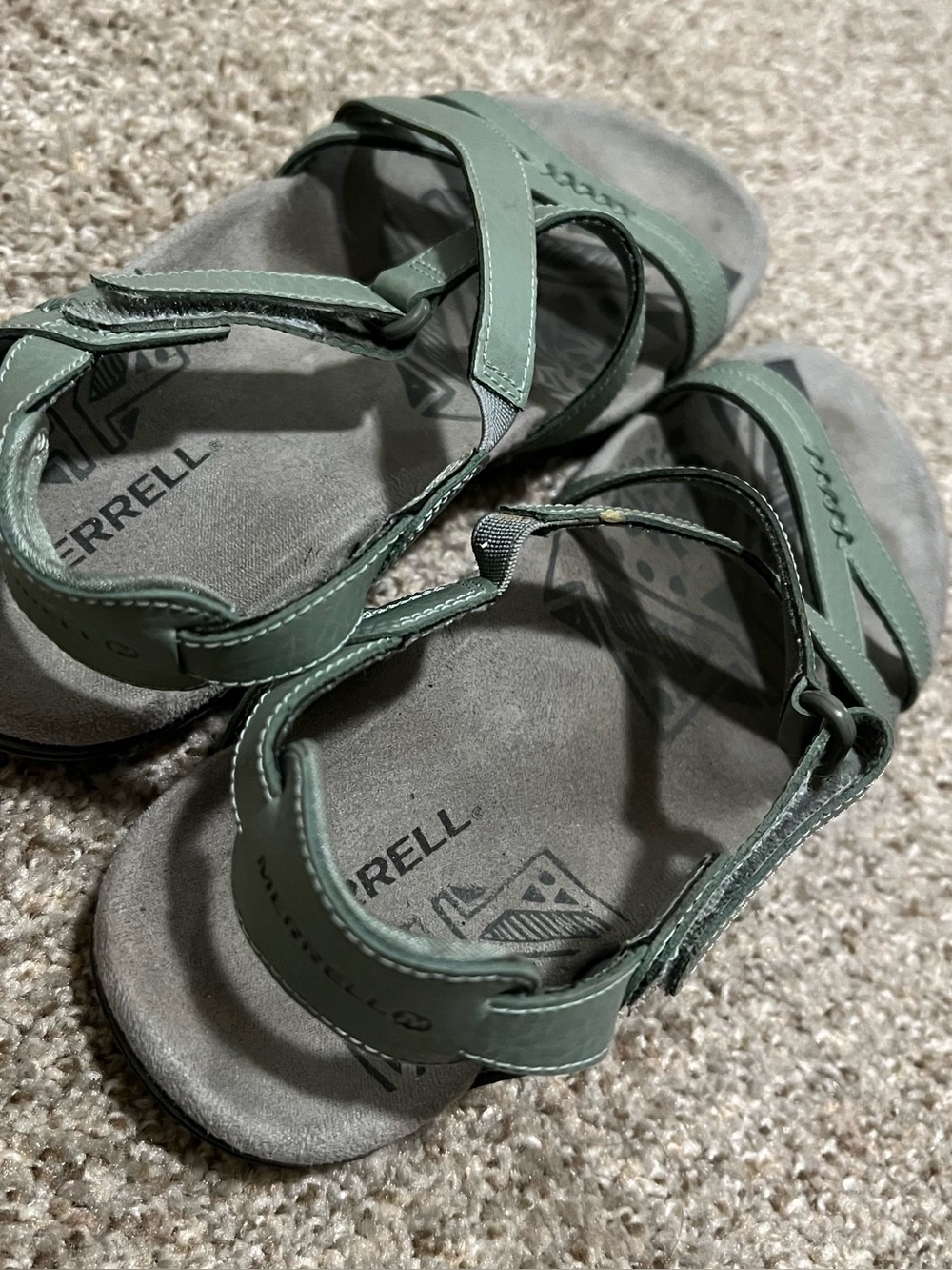 Merrell Women's Dove Crisscross Strappy Sandals in Sage Size 9 - Picture 9 of 9